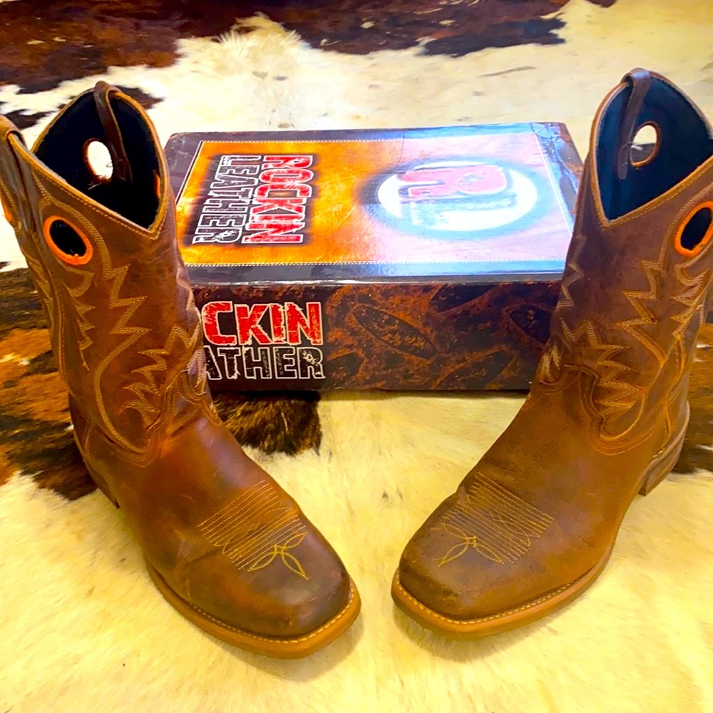 Rockin Leather Boots New Condition